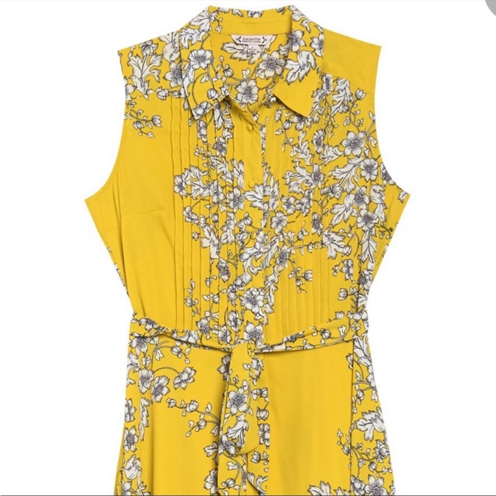 NANETTE LEPORE Pintuck Pleated Shirt Dress